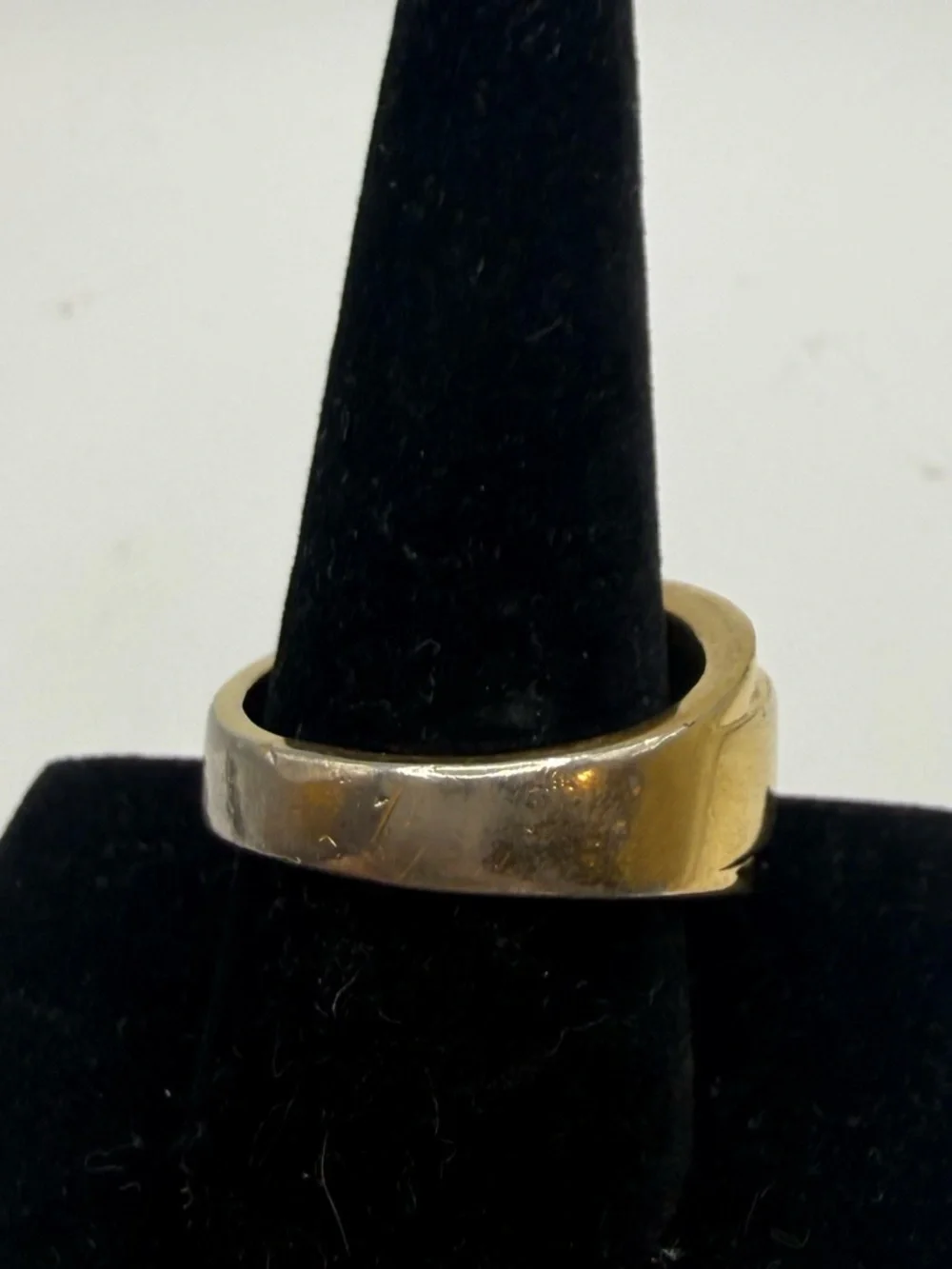 Vintage ESPO 14K GE CZ Ring Mens Size 11.75 Gold Tone Statement